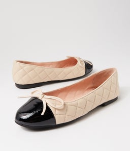BELIE MO BLACK CREAM PATENT LEATHER