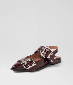 LARRA MO BURGUNDY PATENT LEATHER