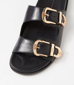 HEYLI MO BLACK GOLD BUCKLE LEATHER