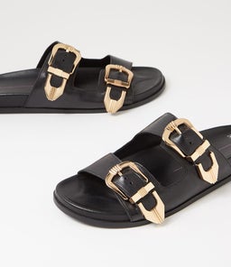 HEYLI MO BLACK GOLD BUCKLE LEATHER