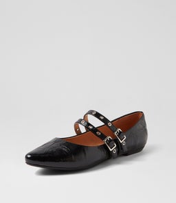 GARNES MO BLACK CRINKLE LEATHER