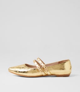 GARNES MO GOLD CRINKLE LEATHER