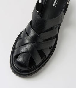 ABEES MO BLACK LEATHER
