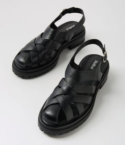 ABEES MO BLACK LEATHER