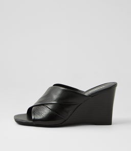 AIYA MO BLACK BLACK HEEL LEATHER