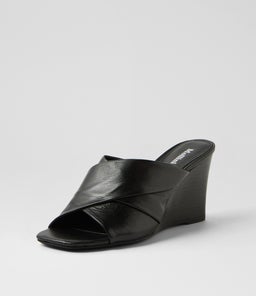 AIYA MO BLACK BLACK HEEL LEATHER