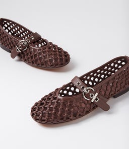 BLESSIE MO DK BROWN LEATHER