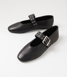 HEARTS MO BLACK LEATHER