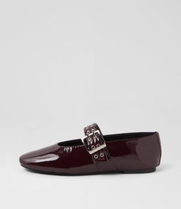 HEARTS MO BURGUNDY CRINKLE PATENT