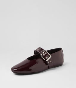 HEARTS MO BURGUNDY CRINKLE PATENT