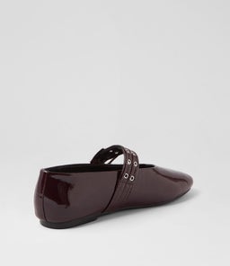 HEARTS MO BURGUNDY CRINKLE PATENT
