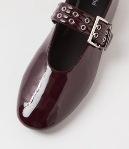 HEARTS MO BURGUNDY CRINKLE PATENT