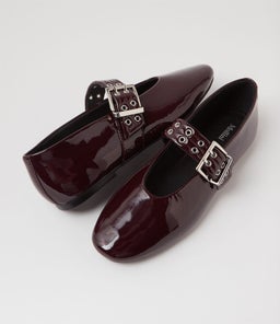HEARTS MO BURGUNDY CRINKLE PATENT