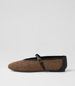 HAVENS MO BLACK TAN MULTI WOVEN LEATHER