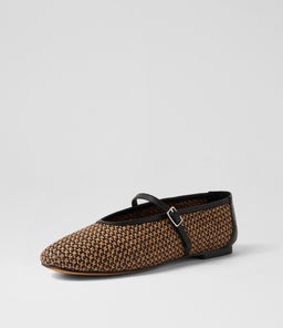 HAVENS MO BLACK TAN MULTI WOVEN LEATHER