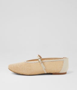 HAVENS MO CREAM WOVEN LEATHER