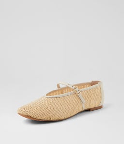 HAVENS MO CREAM WOVEN LEATHER
