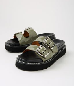 LILIANA MO KHAKI CRINKLE PATENT