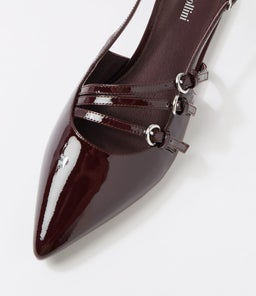 MOENA MO BURGUNDY PATENT LEATHER