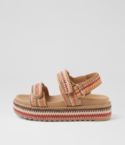 BRIDGETT MO NATURAL MULTI WOVEN LEATHER