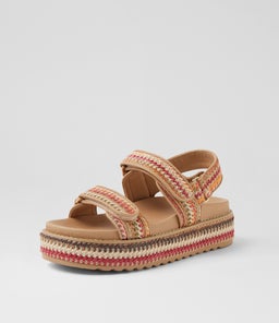BRIDGETT MO NATURAL MULTI WOVEN LEATHER