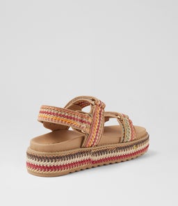 BRIDGETT MO NATURAL MULTI WOVEN LEATHER