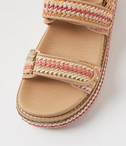 BRIDGETT MO NATURAL MULTI WOVEN LEATHER