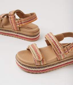 BRIDGETT MO NATURAL MULTI WOVEN LEATHER