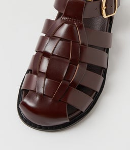 VEFRA MO DEEP BROWN SHINE LEATHER