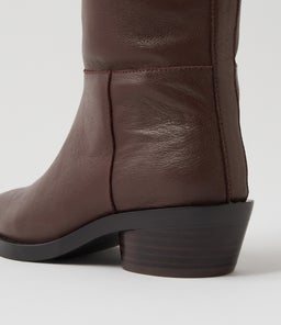 FEIDEL MO RICH BROWN DK BROWN HEEL LEATHER
