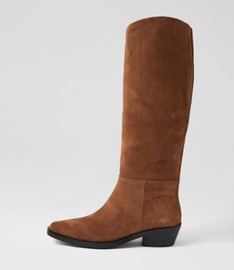 FEIDEL MO CHOC BLACK HEEL SUEDE