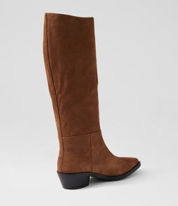 FEIDEL MO CHOC BLACK HEEL SUEDE