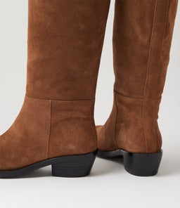 FEIDEL MO CHOC BLACK HEEL SUEDE