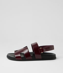 HOPEFUL MO BURGUNDY BLACK SOLE SHINE LEATHER