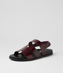 HOPEFUL MO BURGUNDY BLACK SOLE SHINE LEATHER