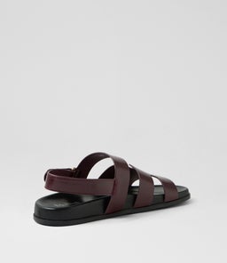 HOPEFUL MO BURGUNDY BLACK SOLE SHINE LEATHER
