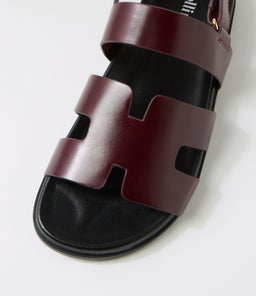 HOPEFUL MO BURGUNDY BLACK SOLE SHINE LEATHER