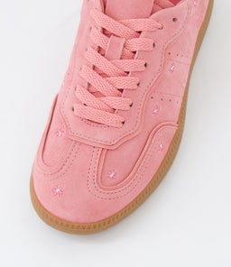 DEELARA MO PINK BLACK SUEDE LEATHER