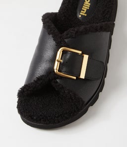 ESME MO BLACK BLACK LEATHER SHEARLING