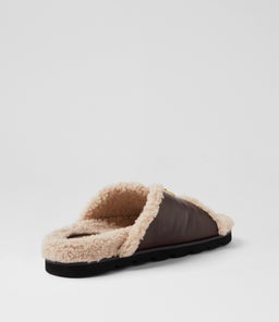 ESME MO DK BROWN NATURAL LEATHER SHEARLING