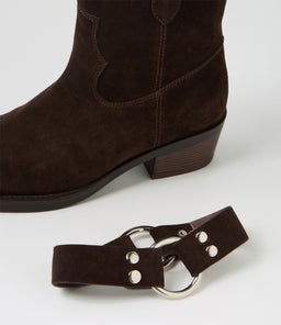 HARLEE MO DEEP BROWN SUEDE