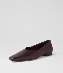 OREANA MO BURGUNDY LEATHER