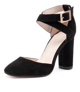 ANSA BLACK SUEDE
