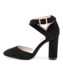 ANSA BLACK SUEDE