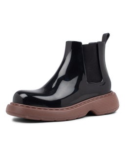 MELISSA STEP BOOT AD MY BLACK BRONZE PVC