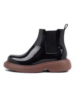 MELISSA STEP BOOT AD MY BLACK BRONZE PVC