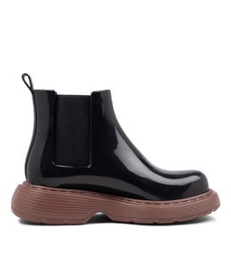 MELISSA STEP BOOT AD MY BLACK BRONZE PVC