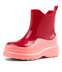 MELISSA GRIP BOOT AD MY RED PINK PVC
