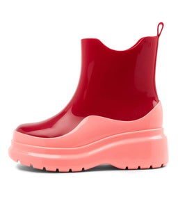 MELISSA GRIP BOOT AD MY RED PINK PVC