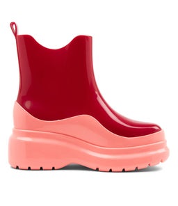MELISSA GRIP BOOT AD MY RED PINK PVC